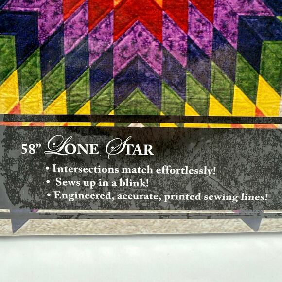 Quiltsmart Printed Interfacing 58 Inch Lone Star 8 Panels Easy Quilt Pattern - Picture 3 of 6